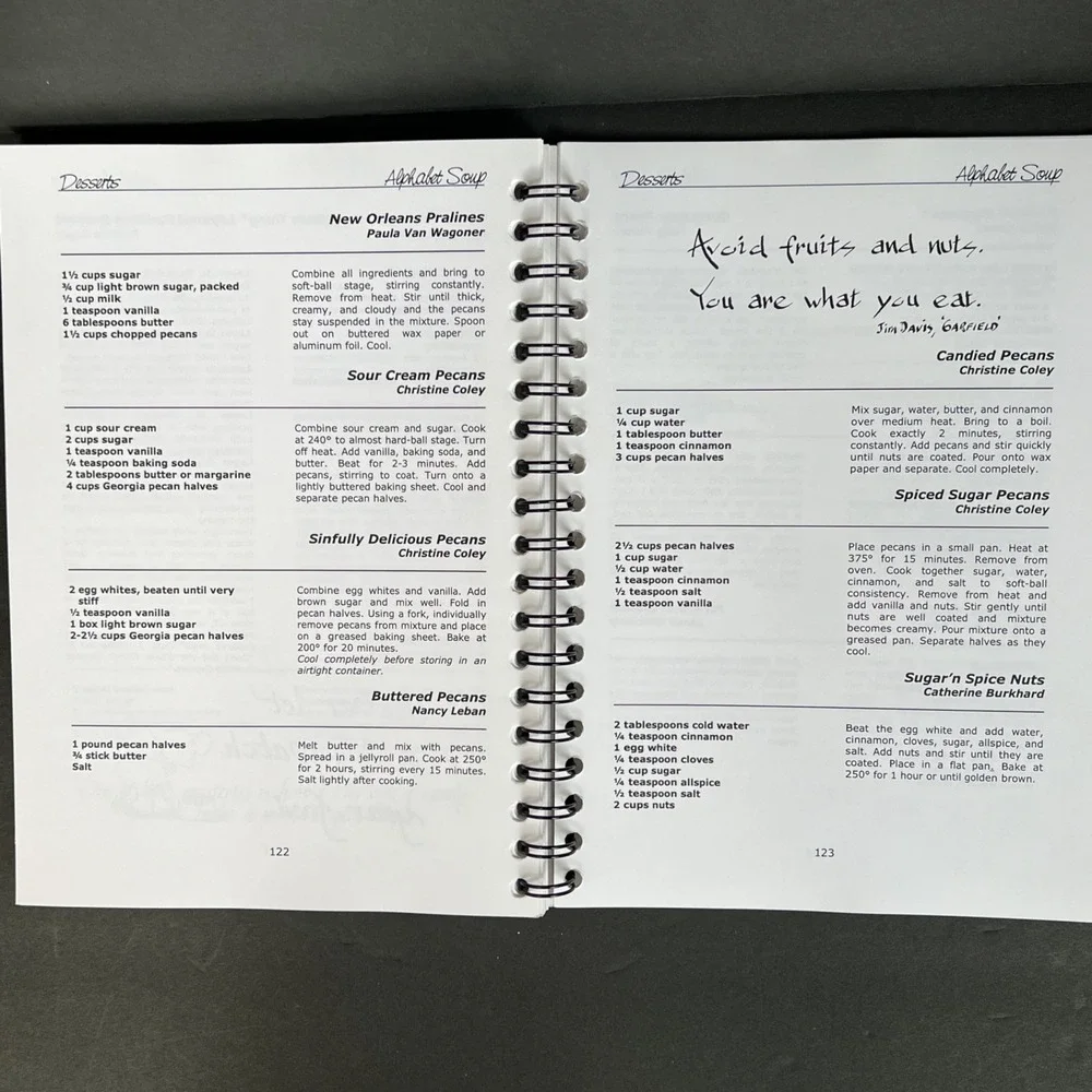 VTG Alphabet Soup Recipe Cookbook 2003 Kaligrafos Dallas Calligraphy Society